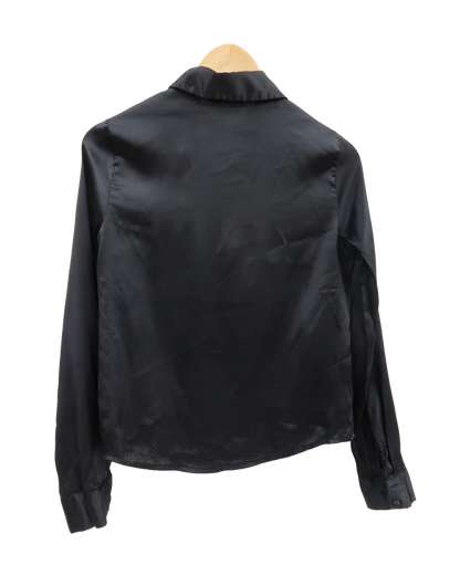Chemise noire en satin - Vero moda - XS
