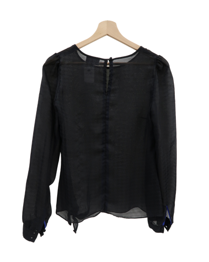 Chemisier noir transparent - Yessica - S