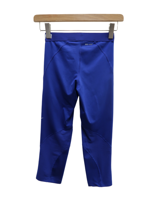Legging de sport court bleu & blanc - Nike - S
