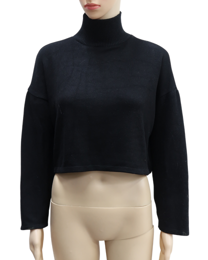Haut au col montant noir - Zara - S