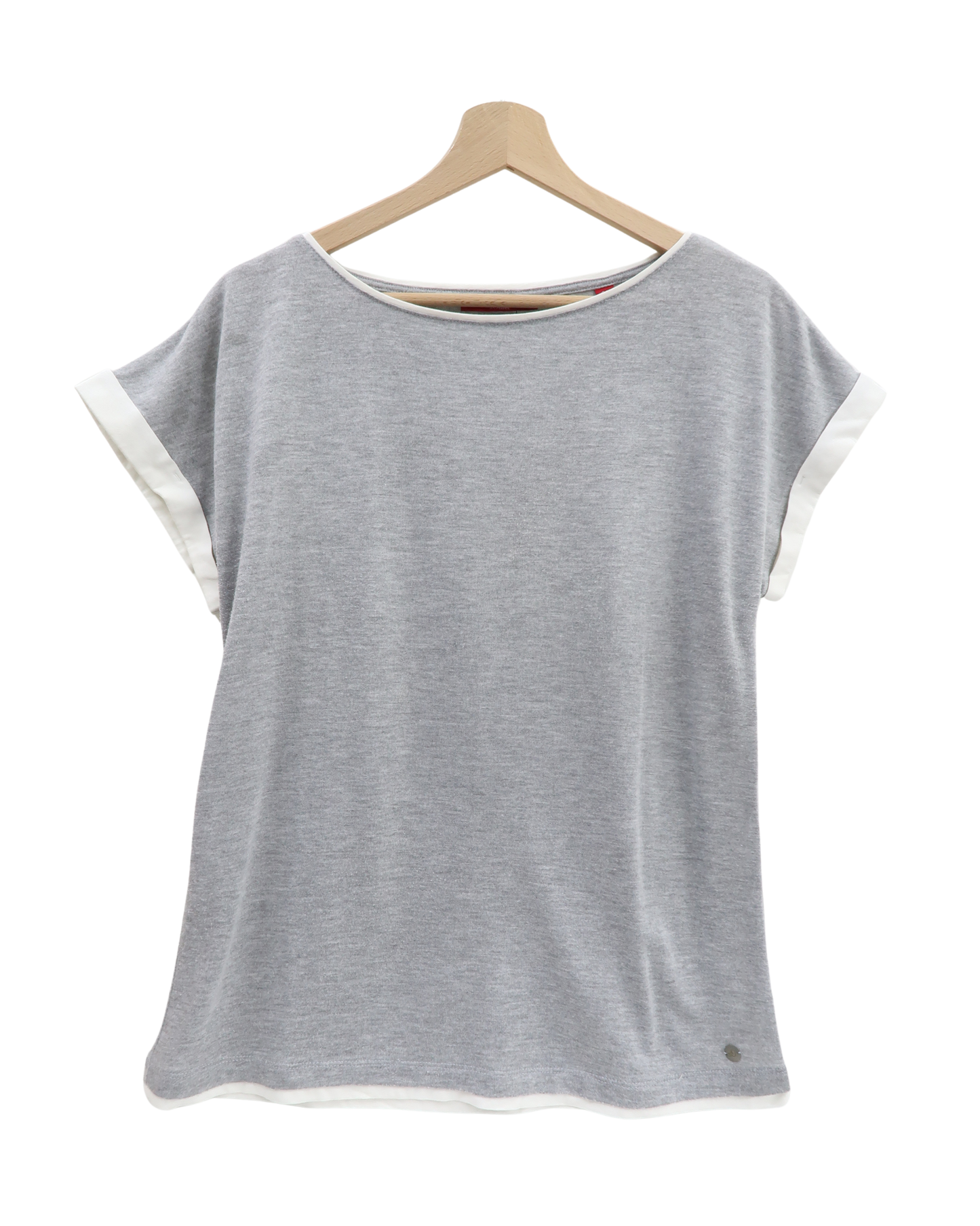 T-shirt gris & blanc - s.Oliver - M