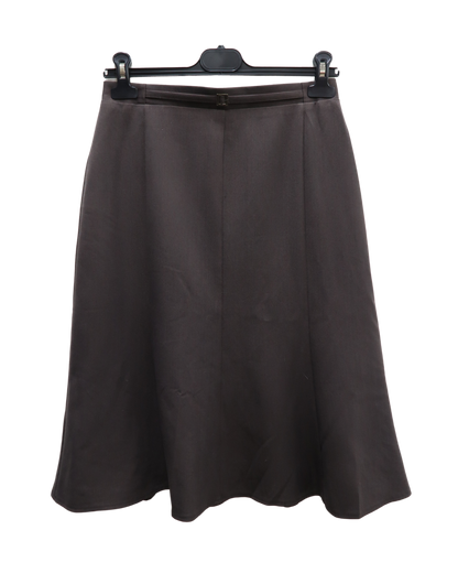 Jupe mi-longue marron - Damart - M
