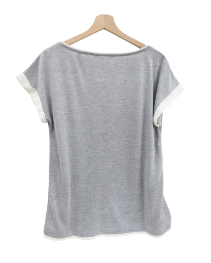 T-shirt gris & blanc - s.Oliver - M