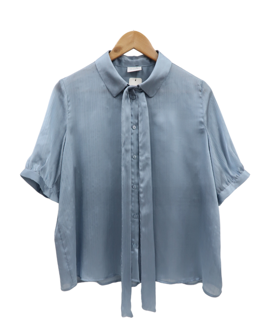 Chemise à manches courtes bleue nacrée - Vila - M