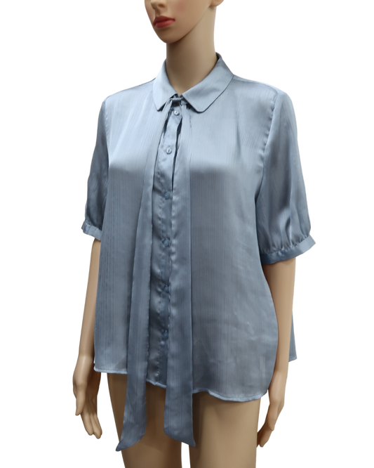Chemise à manches courtes bleue nacrée - Vila - M