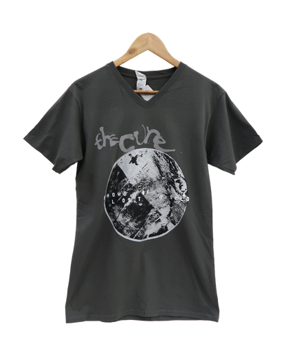 T-shirt col V gris - M
