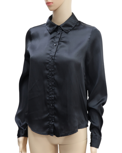 Chemise noire en satin - Vero moda - XS