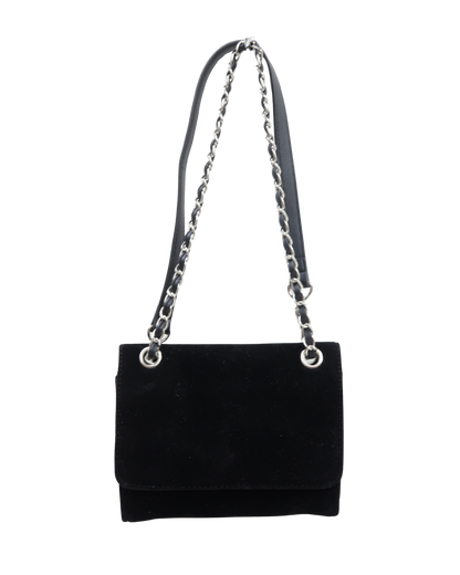 Sac à main noir en velour