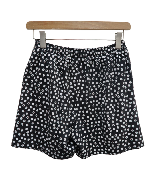 Short noir et blanc floral - M