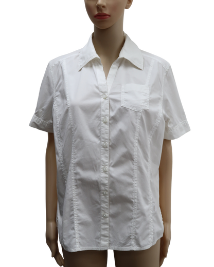 Chemise blanche à manche courtes - Cecil - M
