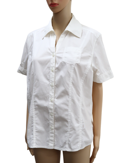 Chemise blanche à manche courtes - Cecil - M