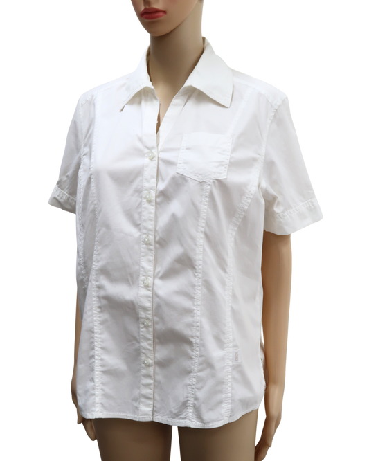 Chemise blanche à manche courtes - Cecil - M