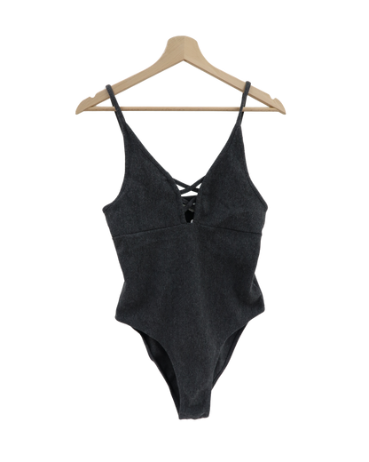 Body sans manches gris foncé strié - Love to Lounge - M