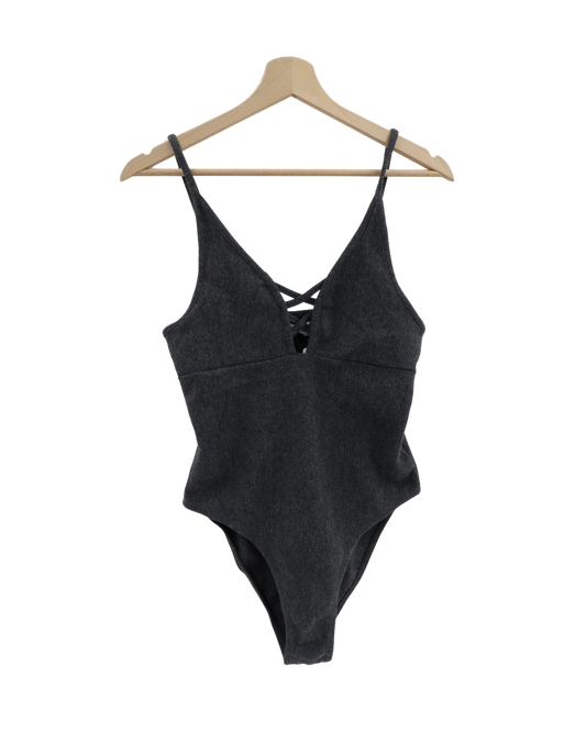 Body sans manches gris foncé strié - Love to Lounge - M