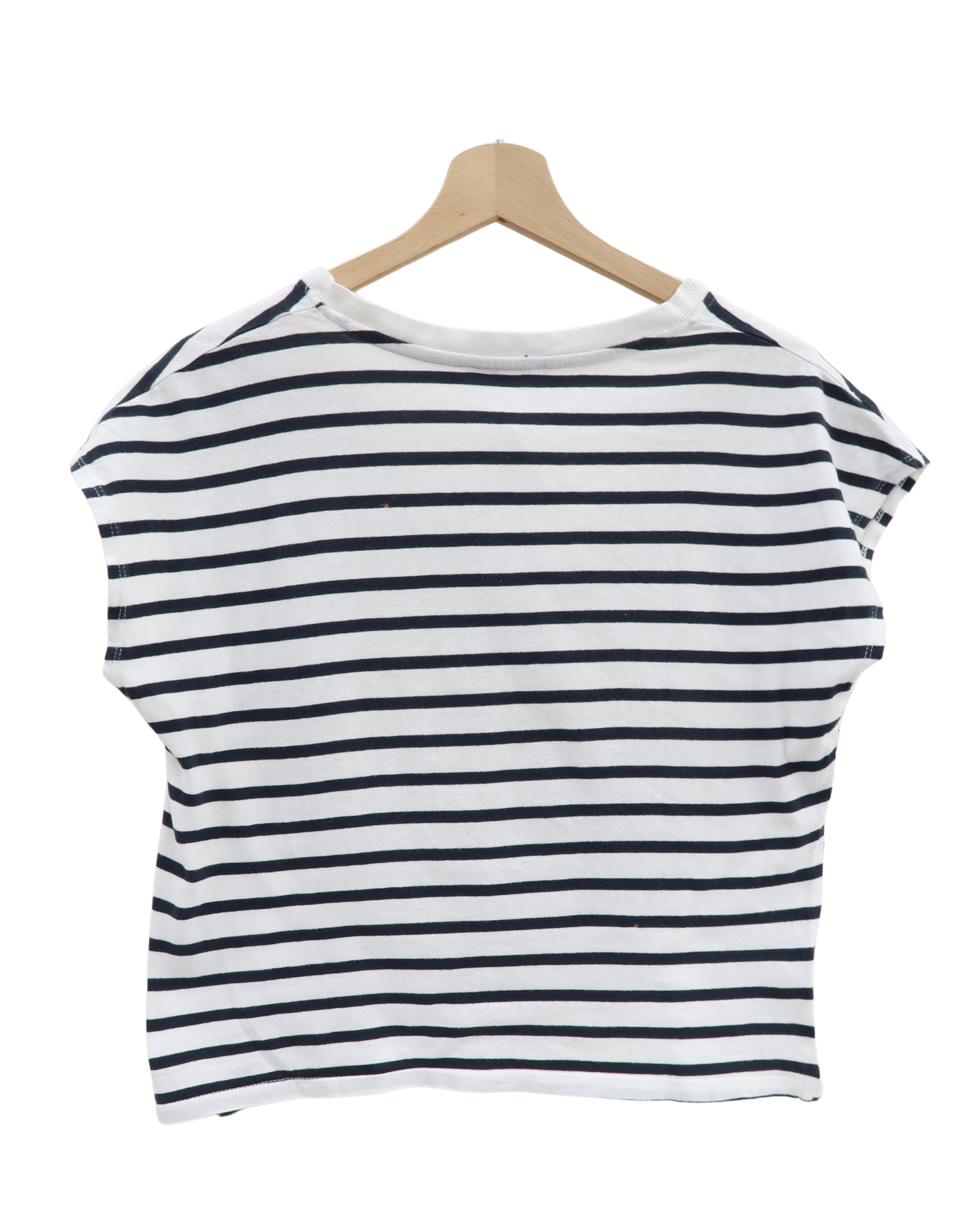 T-shirt marinière à col V - Zara - S