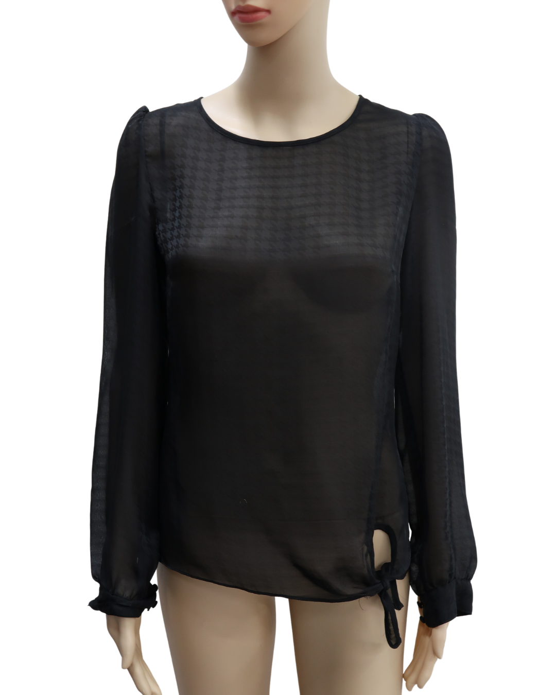 Chemisier noir transparent - Yessica - S