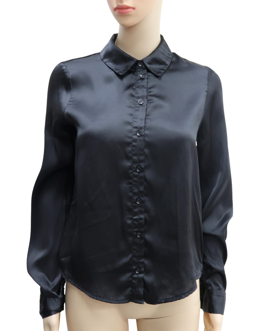 Chemise noire en satin - Vero moda - XS