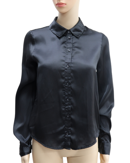 Chemise noire en satin - Vero moda - XS