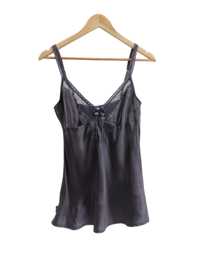 Haut en soie gris foncé - Hunkemoller - M