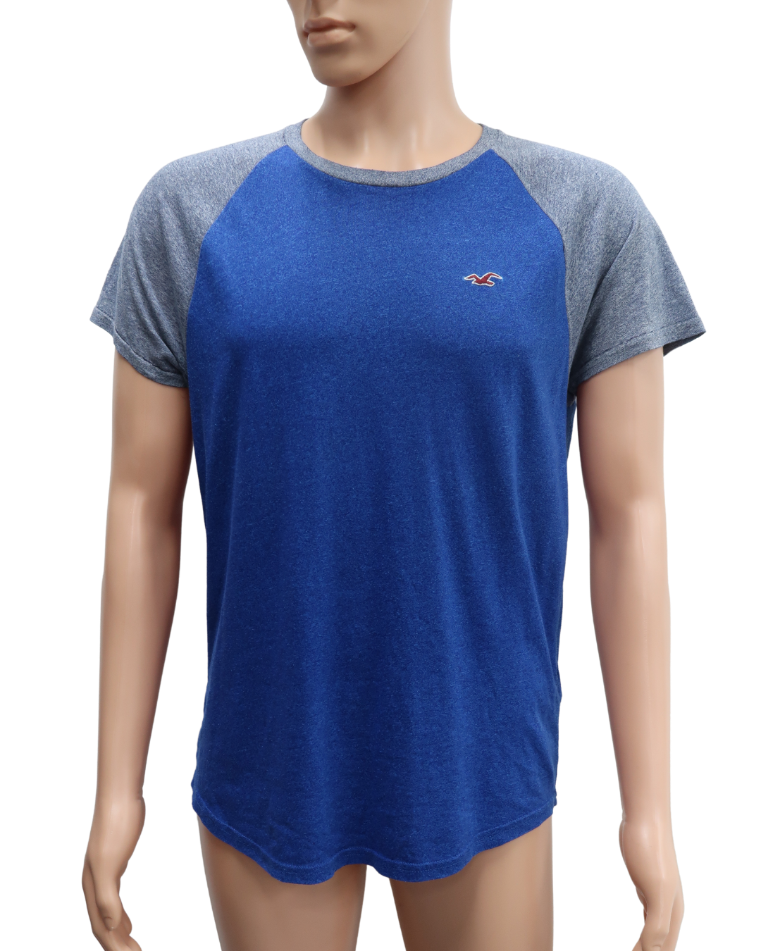 T-shirt bleu & gris - Hollister - S