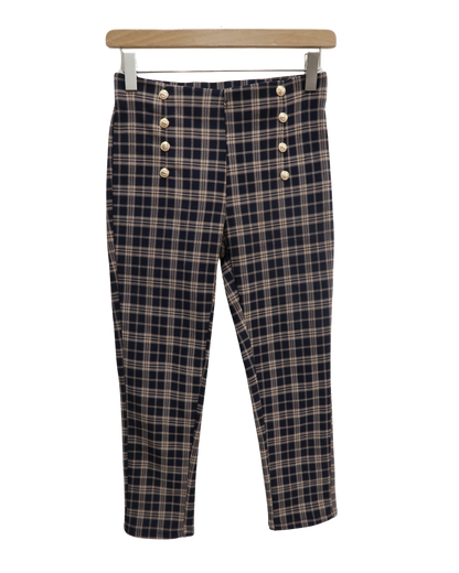 Pantalon bleu marine & beige - L