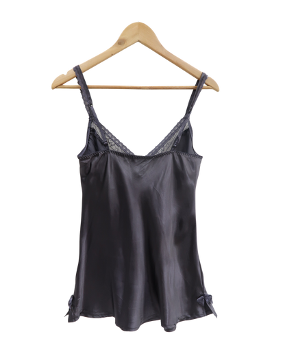 Haut en soie gris foncé - Hunkemoller - M
