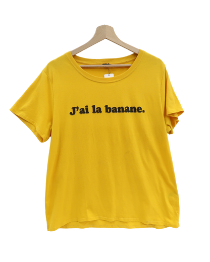 T-shirt jaune canari "j'ai la banane" - Undiz - XL
