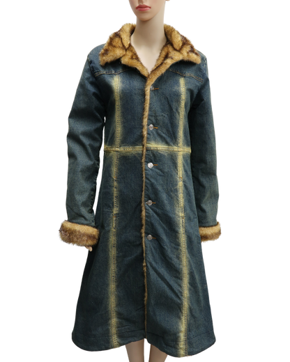 Manteau long en jean Y2K - Le Dane's - S/M