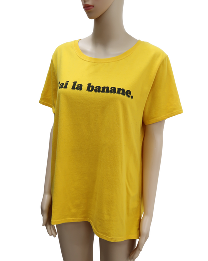 T-shirt jaune canari "j'ai la banane" - Undiz - XL