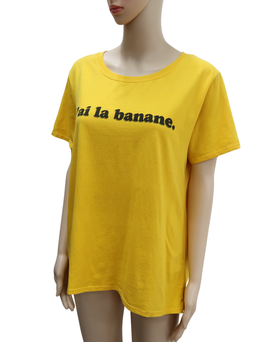 T-shirt jaune canari "j'ai la banane" - Undiz - XL