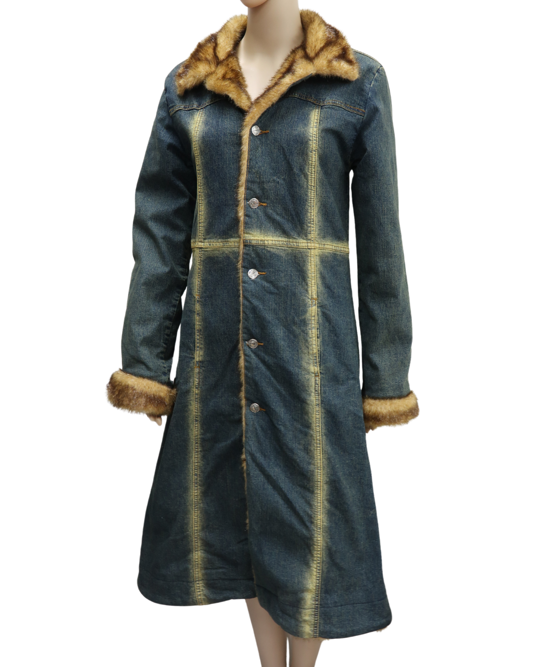 Manteau long en jean Y2K - Le Dane's - S/M
