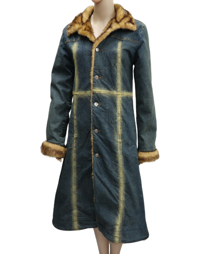 Manteau long en jean Y2K - Le Dane's - S/M