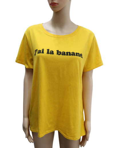 T-shirt jaune canari "j'ai la banane" - Undiz - XL