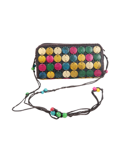 Portefeuille à perles multicolore