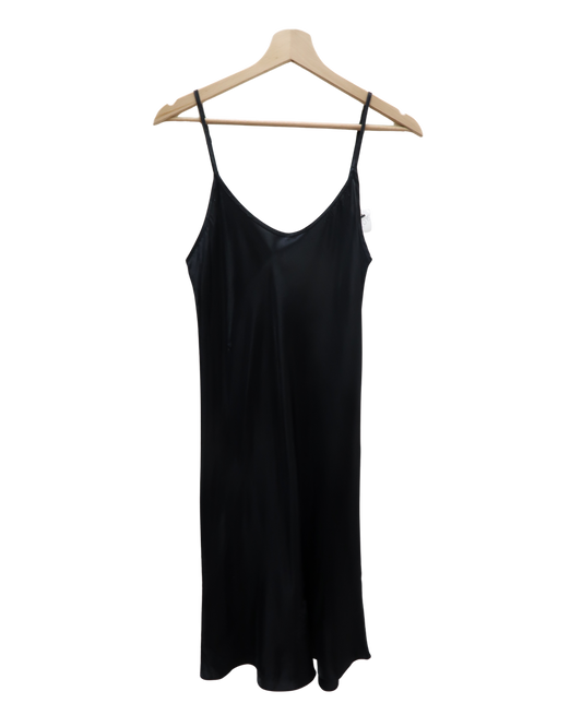 Robe noire satin - S