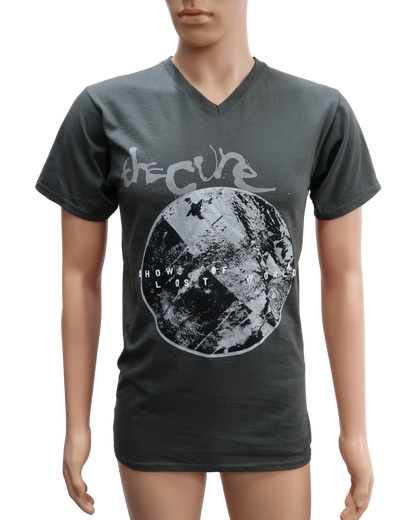 T-shirt col V gris - M