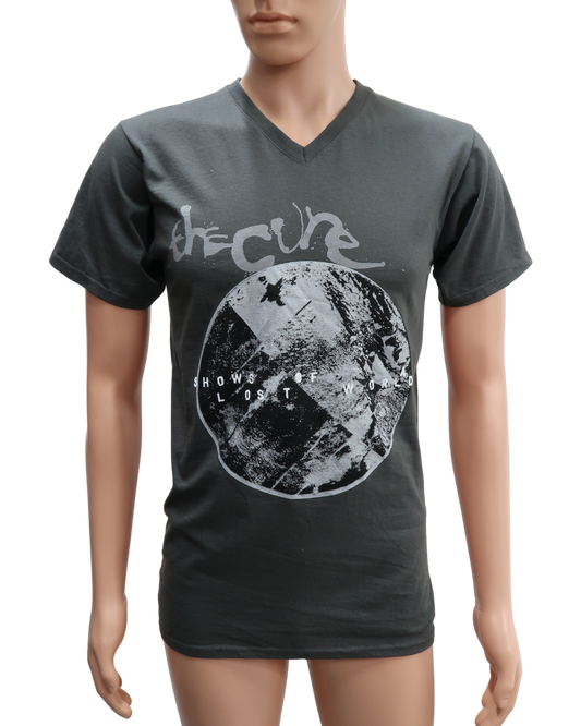 T-shirt col V gris - M