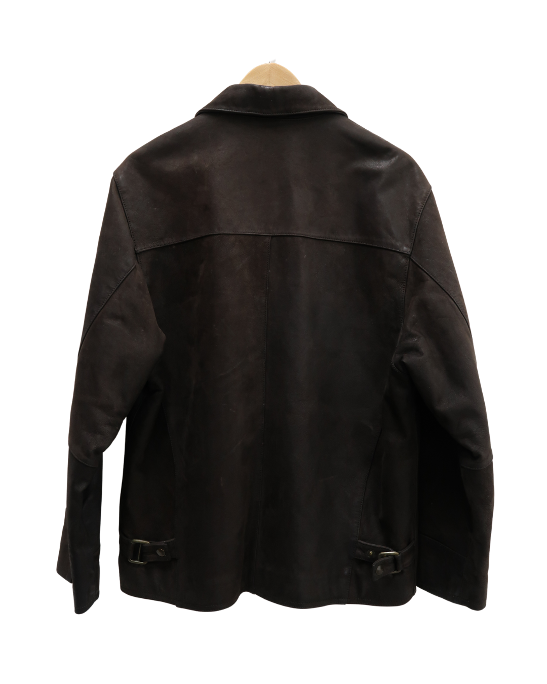 Veste en cuir marron épaisse - Oakwood - S