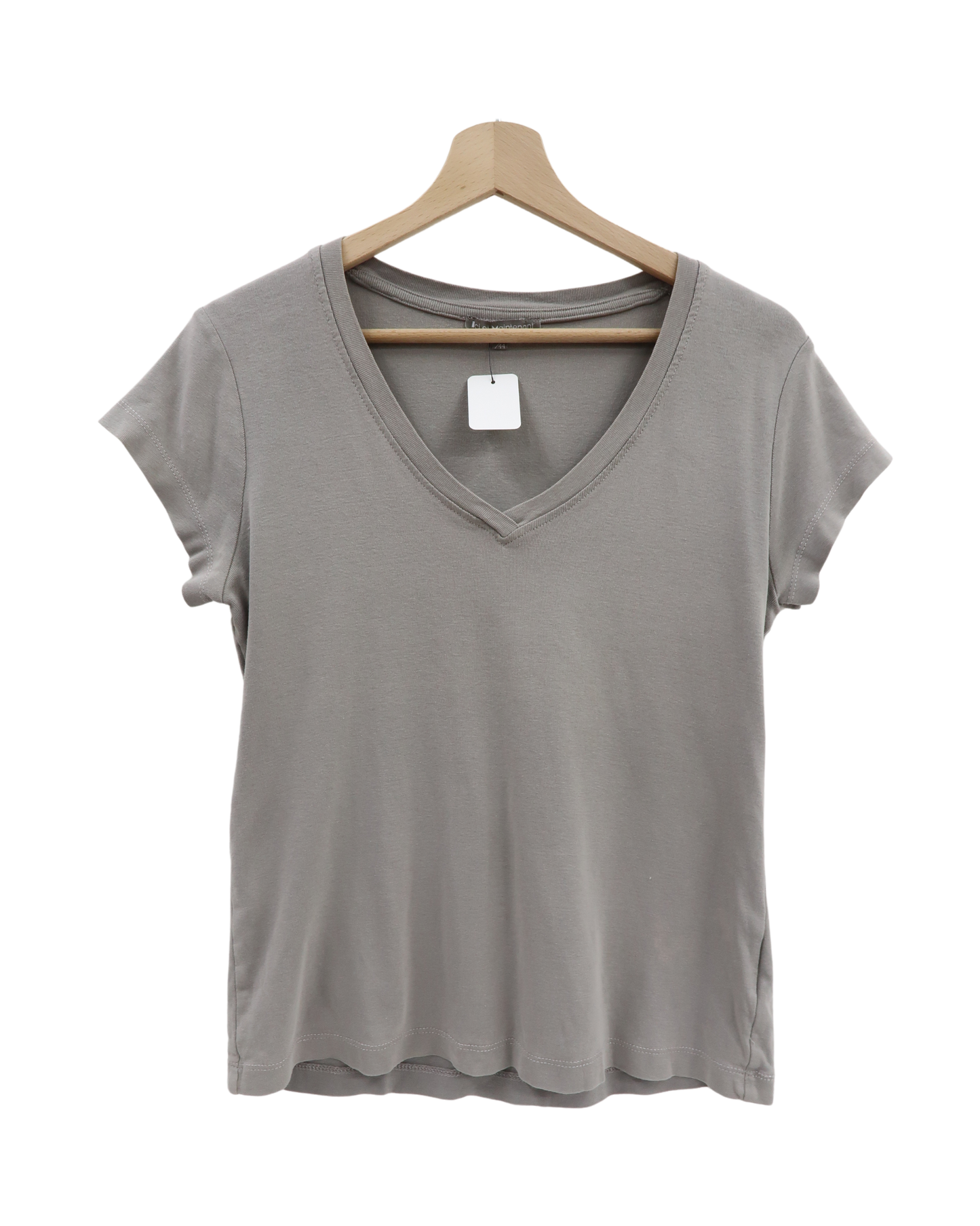 T-shirt gris col V - Ici et maintenant - M