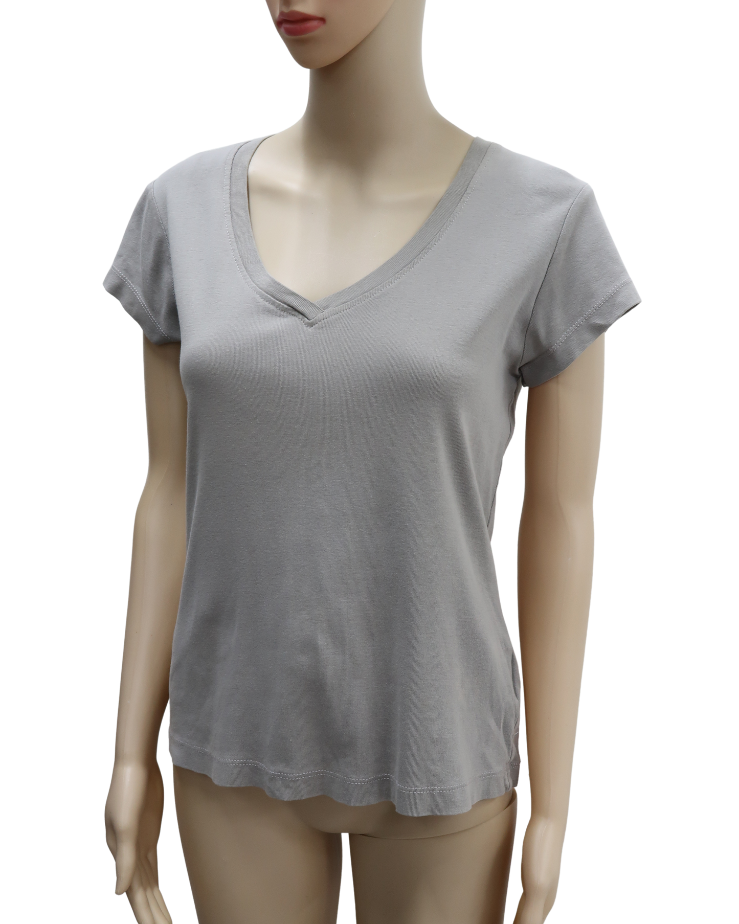 T-shirt gris col V - Ici et maintenant - M