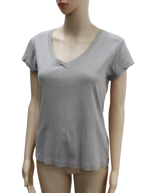 T-shirt gris col V - Ici et maintenant - M