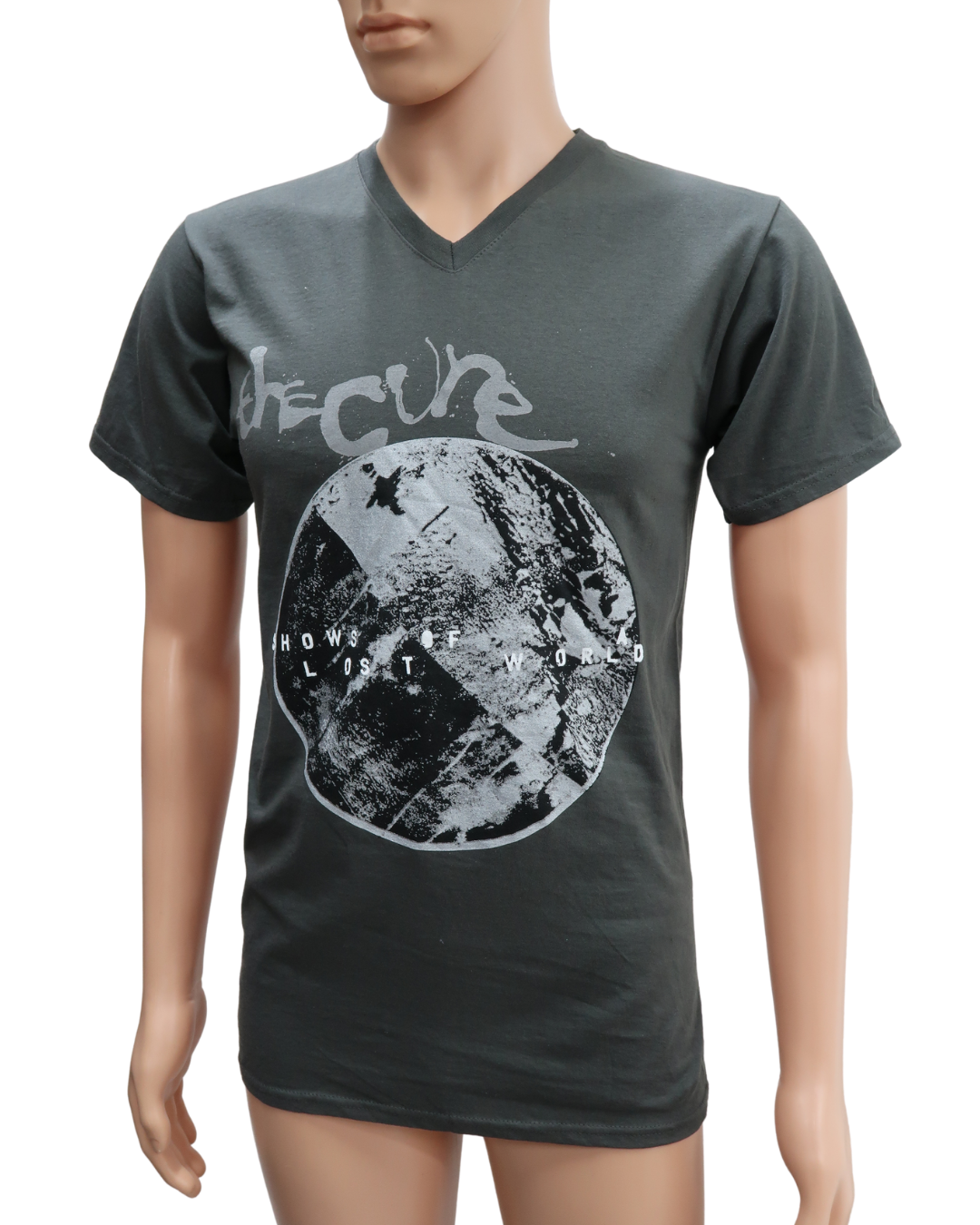 T-shirt col V gris - M