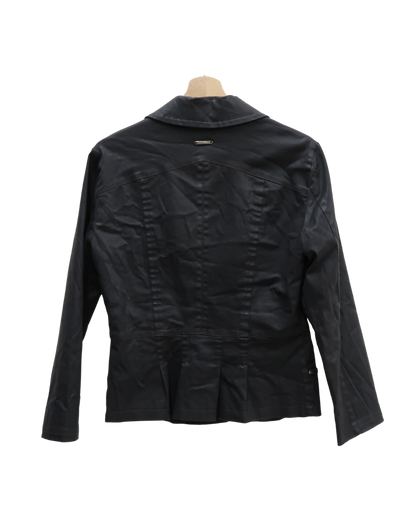 Veste en cuir noire vintage - Voodoo - M