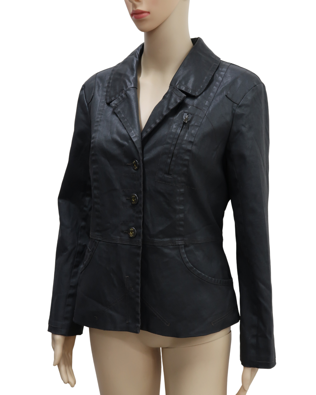 Veste en cuir noire vintage - Voodoo - M