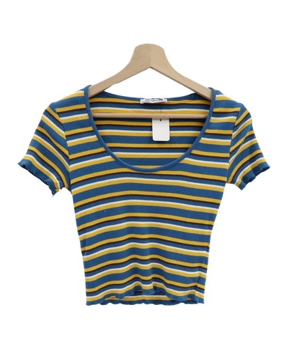 Crop top rayé - Zara - S