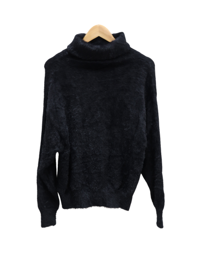 Pull noir à poils - In vogue - Taille unique