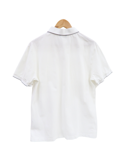 Polo blanc & noir - Massimo Dutti - L