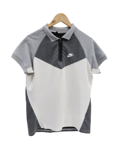 Polo à manches courtes gris & blanc - Nike - L