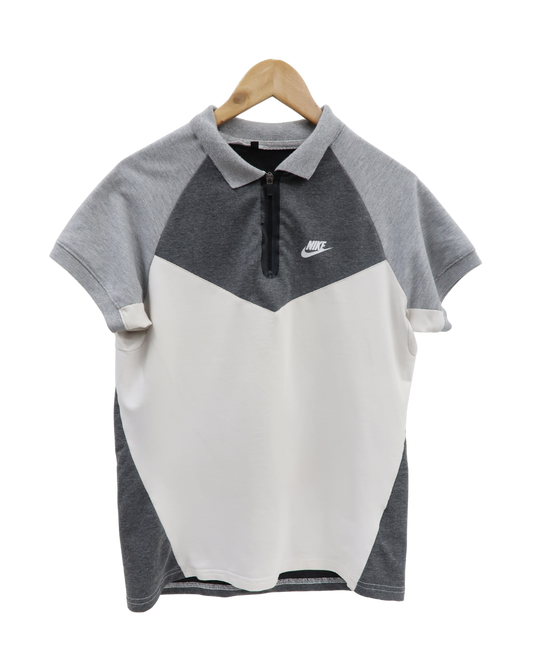 Polo à manches courtes gris & blanc - Nike - L