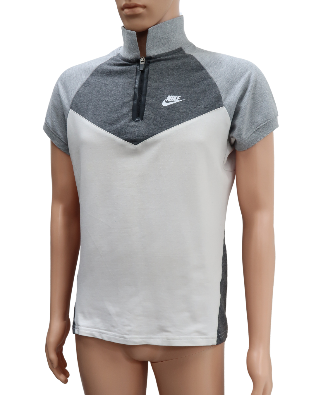 Polo à manches courtes gris & blanc - Nike - L